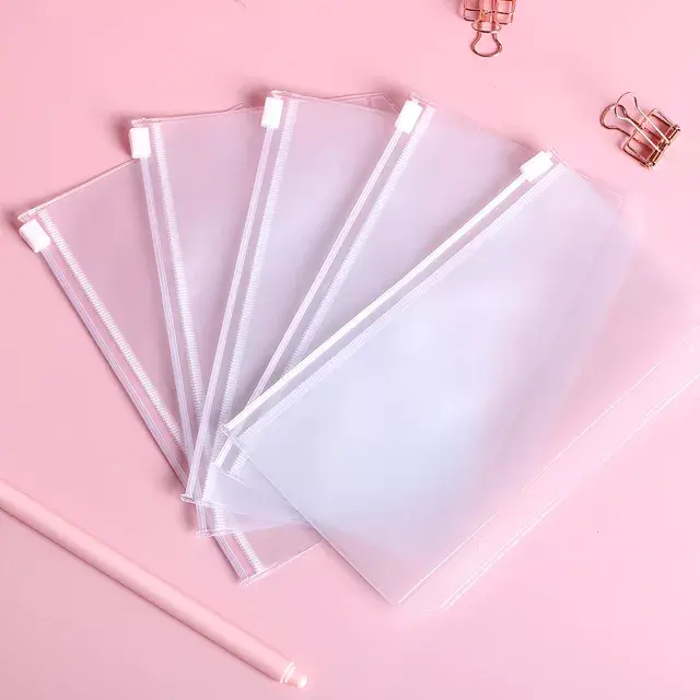 Zipper Ziplock Binder A6 / A5 6 Ring (6 LUBANG) Tempat penyimpanan uang 0