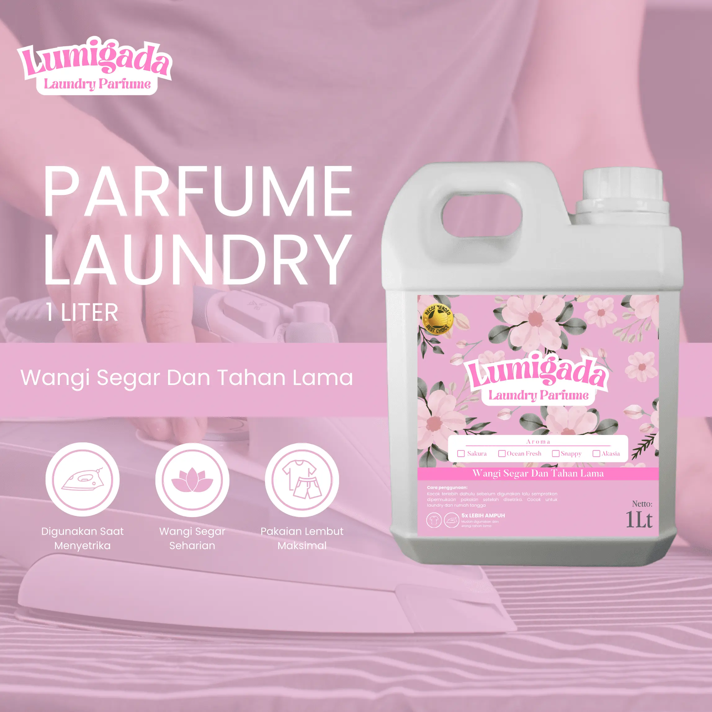PARFUM LAUNDRY Lumigada Pewangi Pakaian Tahan Lama Berkualitas isi 1 Liter