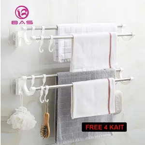 [ Paket 2 set ] BAS Hanger handuk tanpa paku gantungan hanger