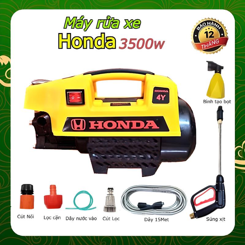 Máy rửa xe HD Nhật Bản 3500W  Máy xịt rửa điều hòa Dây 15m có QR code 2025 Lau Xe mayruaxe sieu manh