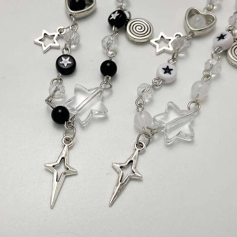 Product Introduction of Fashion Beads Bracelets Love Heart Star Handmade Y2K Charm Anime Beaded Kawaii Friendship Couple Bracelet Jewelry 7