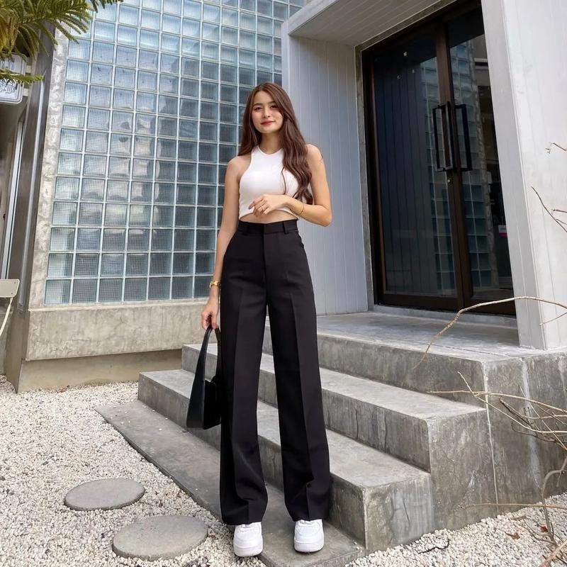 Product Introduction of loosepants trousers basic - celana kerja wanita - kulot Highwaist Panjang 0