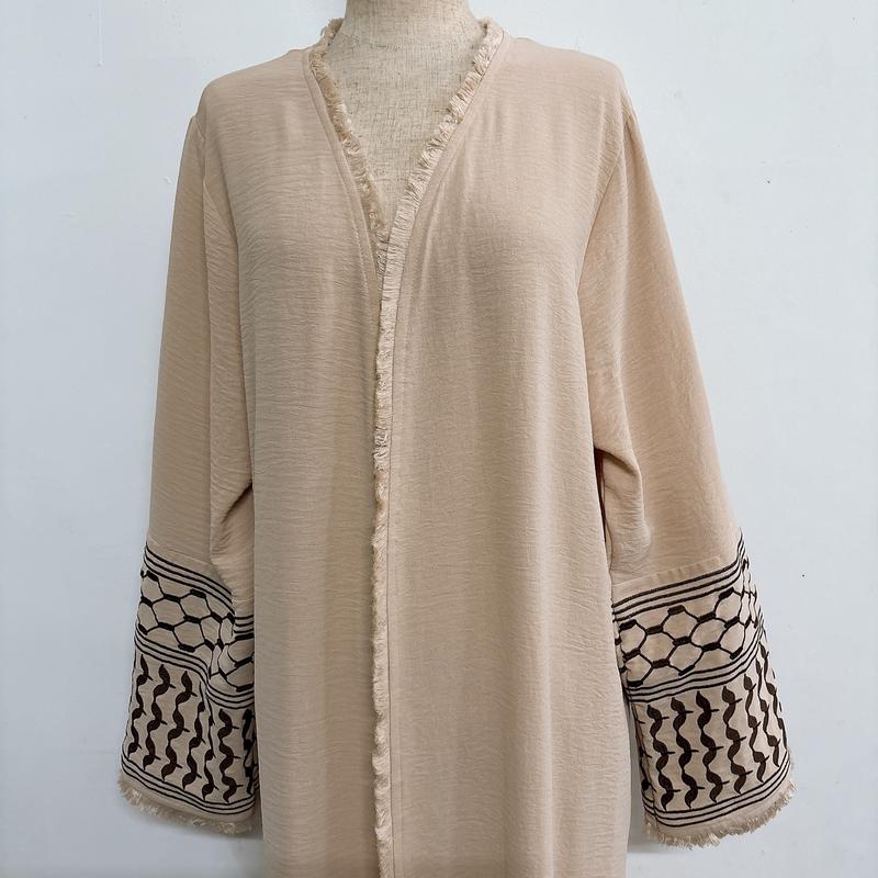 Product Introduction of Minimally embroidered cardigan with beard dress lace 9