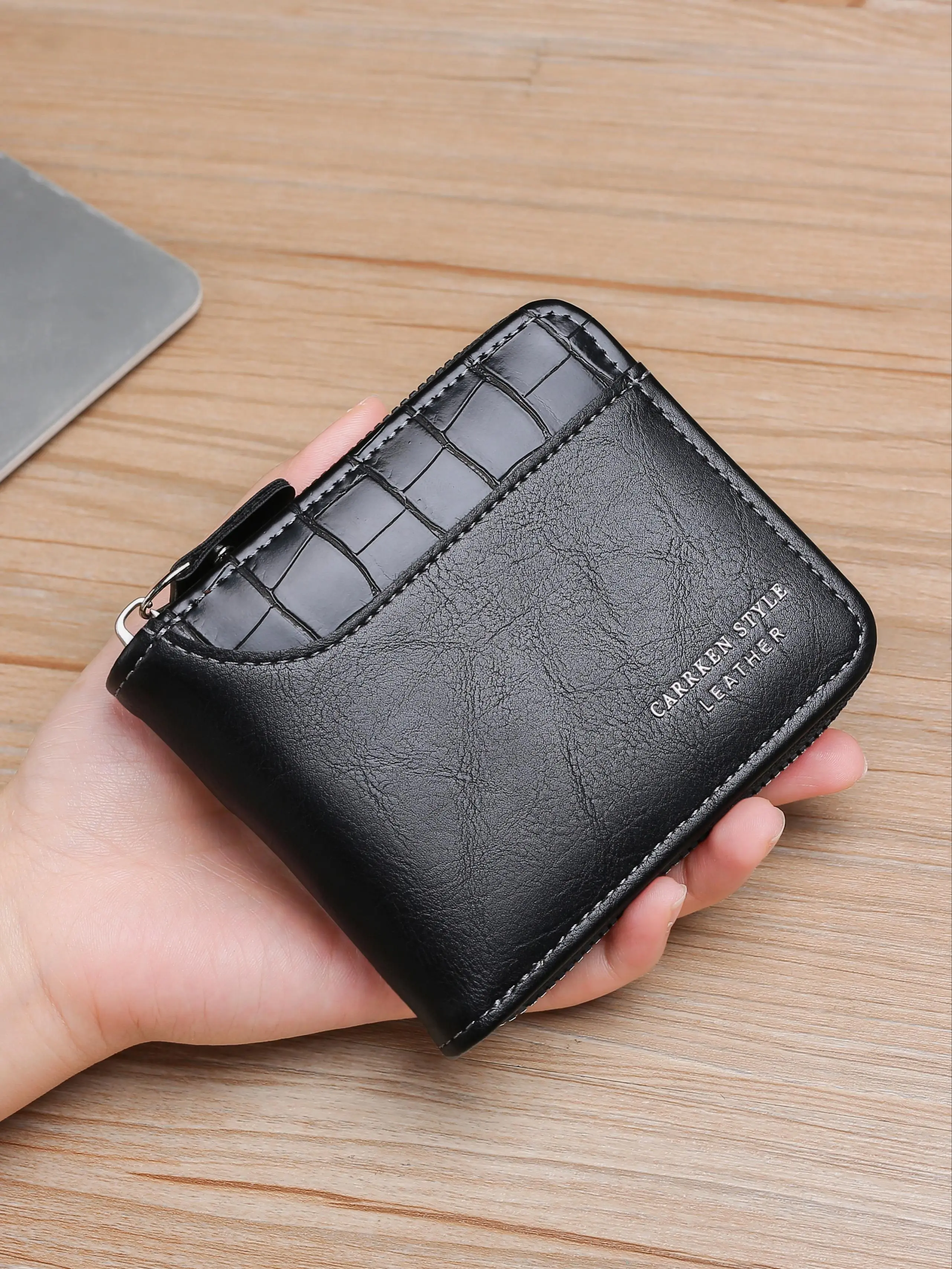 Men's Business Fashion Patchwork Short Wallet, Casual Multi Card Slot Wallet for Daily Used, Vintage All-match Bifold Wallet for Men