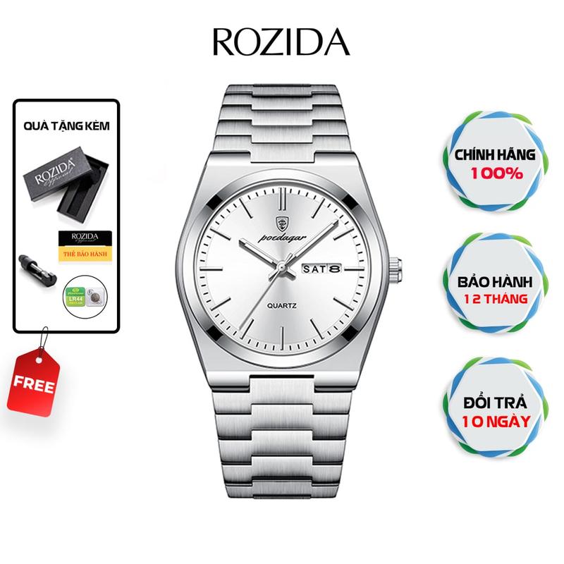 Đồng hồ nam đẹp dây thép chính hãng DH06 dây thép 316L  Đeo Tay  cao cấp thời trang chống nước tặng thêm pin và tháo mắt dây Bảo Hành máy 12 tháng đồng  hồ