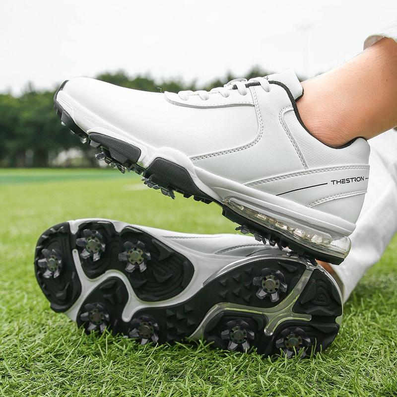 Product Introduction of New Breathable Men's Golf Shoes Professional 8 Studs Large Size Waterproof Non-slip Lightweight Casual Sports Shoes XZ25044 35
