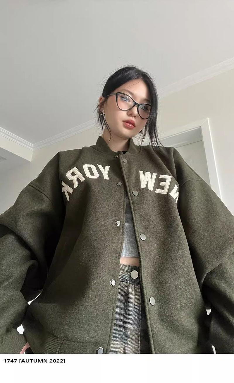Product Introduction of Menswear Jacket Trendy Spring and Autumn New Basic Short [NewYork] Printed Jacket Men & Women Trendy Baseball Jacket Cotton and Thickening 10