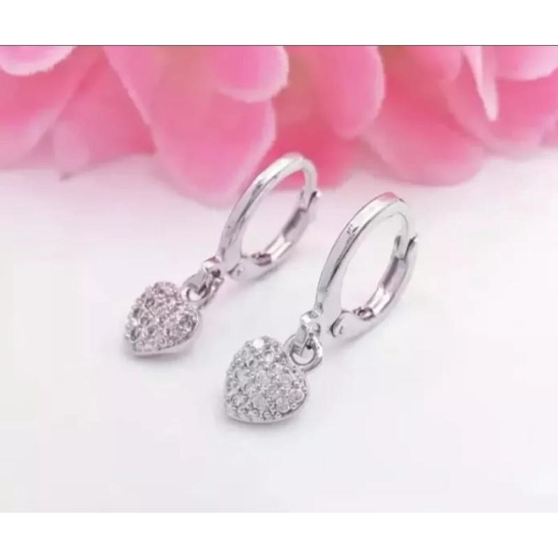 ANTING DESY TITANIUM SILVER MOTIF PERMATA ANTI LUNTUR ANTI KARAT Earrings 3
