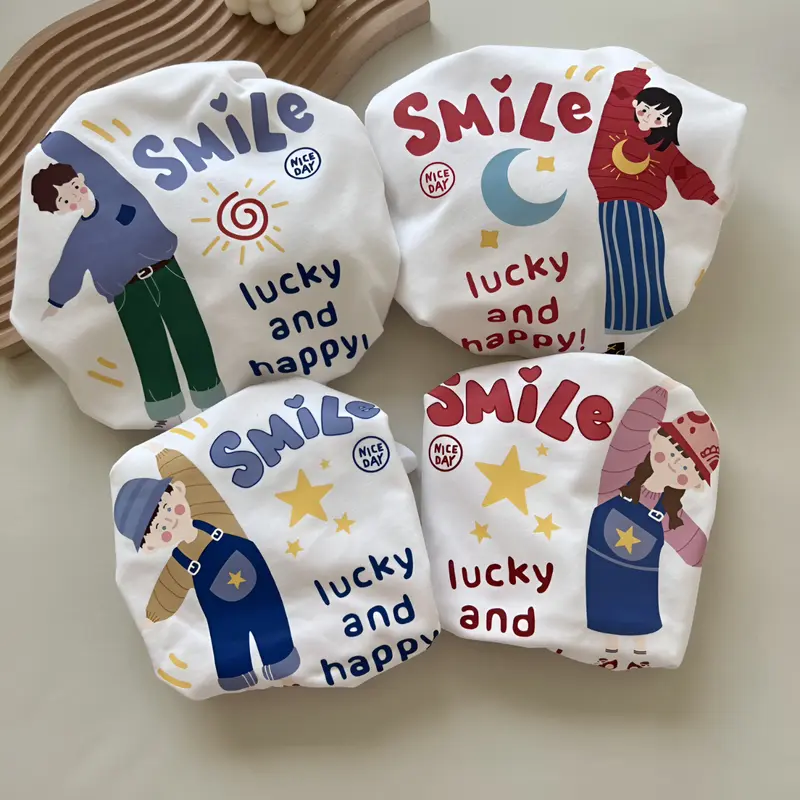 Áo thun gia đình hoạ tiết Smile in 2 mặt sắc nét mặc đi chơi, ở nhà đều đẹp, chất cotton mềm mại, co dãn thoáng mát - TA10 2