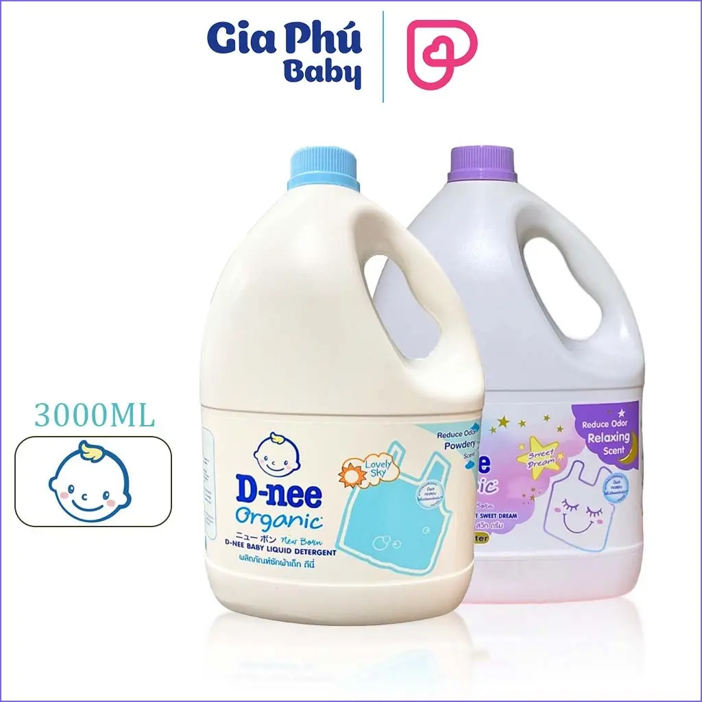 Nước giặt dnee can 3000ml ( màu tím/xanh dương/hồng/xanh lá/trắng ) hàng chính hãng ( Tem Đại Thịnh )