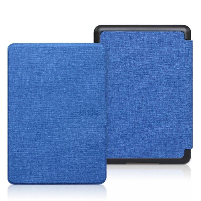 Kindle 2024 Paperwhite Gen 12th & Basic Cover Case Denim Fabric Leather Both Sides & Transparent