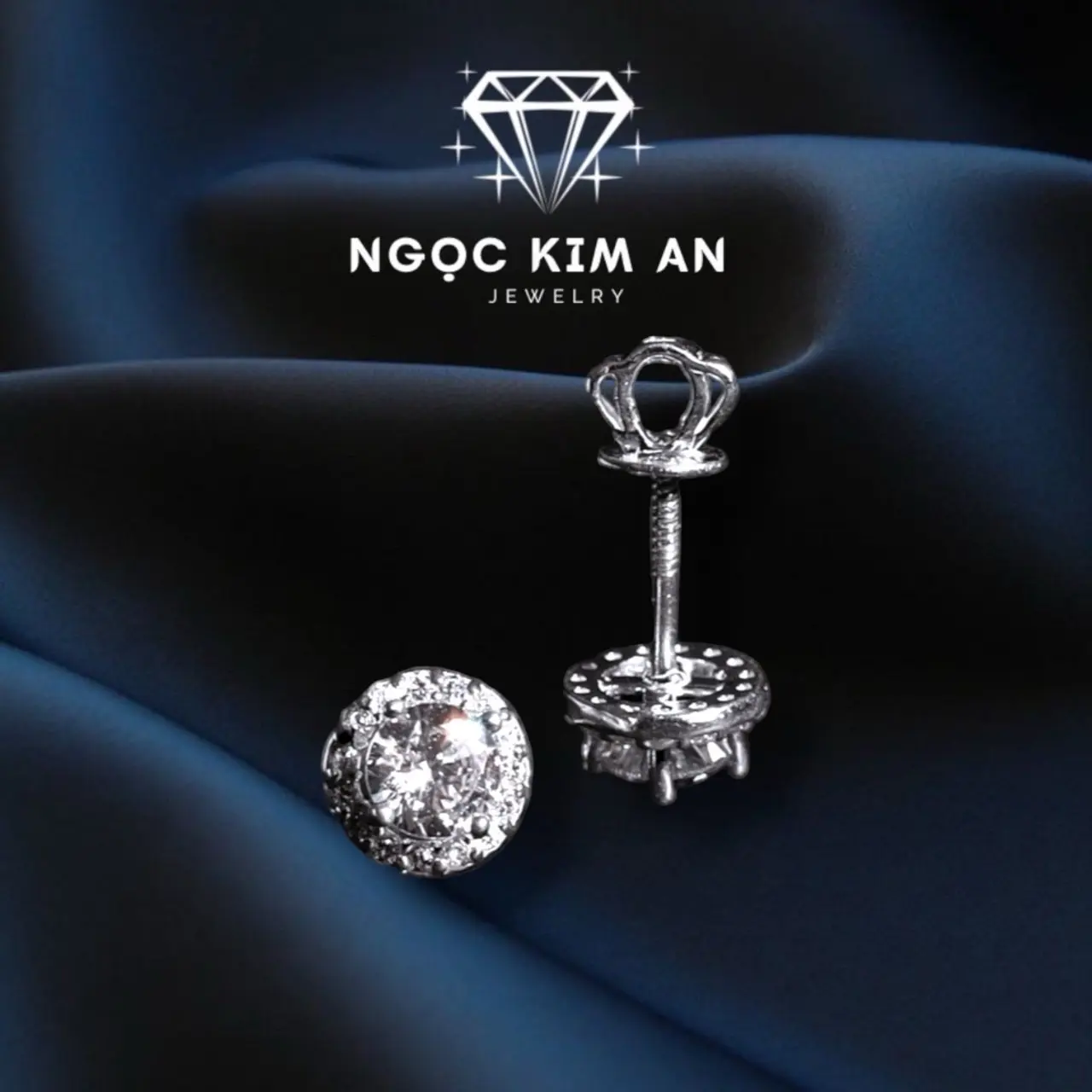 Bông Tai Bạc Tròn Nam Nữ Trend 2024-2025 [CÓ BÁN LẺ]- Ngọc Kim An Jewelry