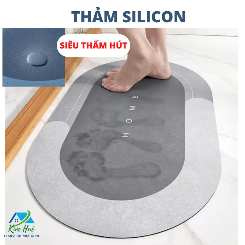 Thảm lau chân SILICON cao cấp siêu thấm hút 40x60cm ED04