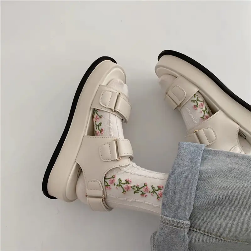 [NEW - HÀNG SẴN] GIÀY SANDAL NỮ VB 2QDAN  Đế Cao 4cm Hàn Quốc Xang đan thời trang mới hot có quai hậu đi học Shoes DéP 8