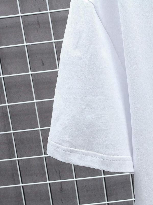 Men's Cat Print Round Neck Tee, Regular Fit Casual Short Sleeve T-shirt, Men's Summer Top for Daily Wear 4