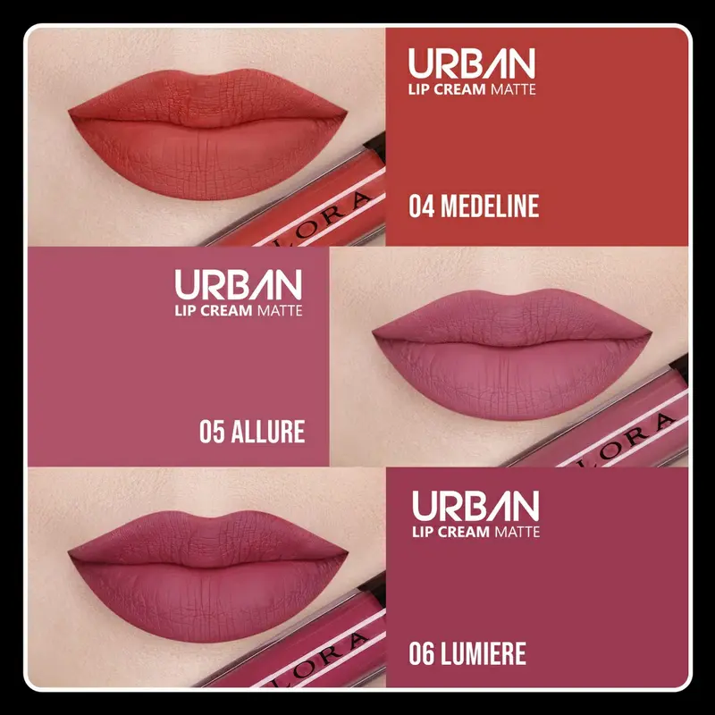 cod original IMPLORA (BPOM) urban Lipcream Mate Termurah Tahan Lama Kering Lipstick 5