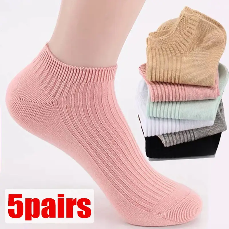 Women Invisible Boat Socks Summer Mujer Silicone Non-slip Chaussette Ankle Low Female Cotton Show Breathable Calcetines