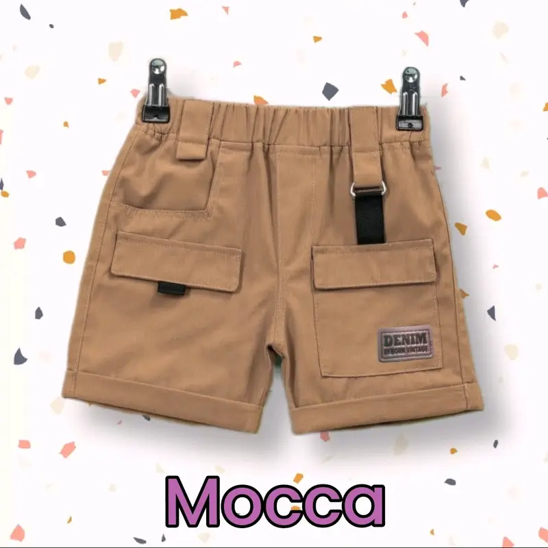 100 rb 3 pcs Celana Pendek Cargo Anak / Celana Cargo Short Pants usia 1 - 10 4