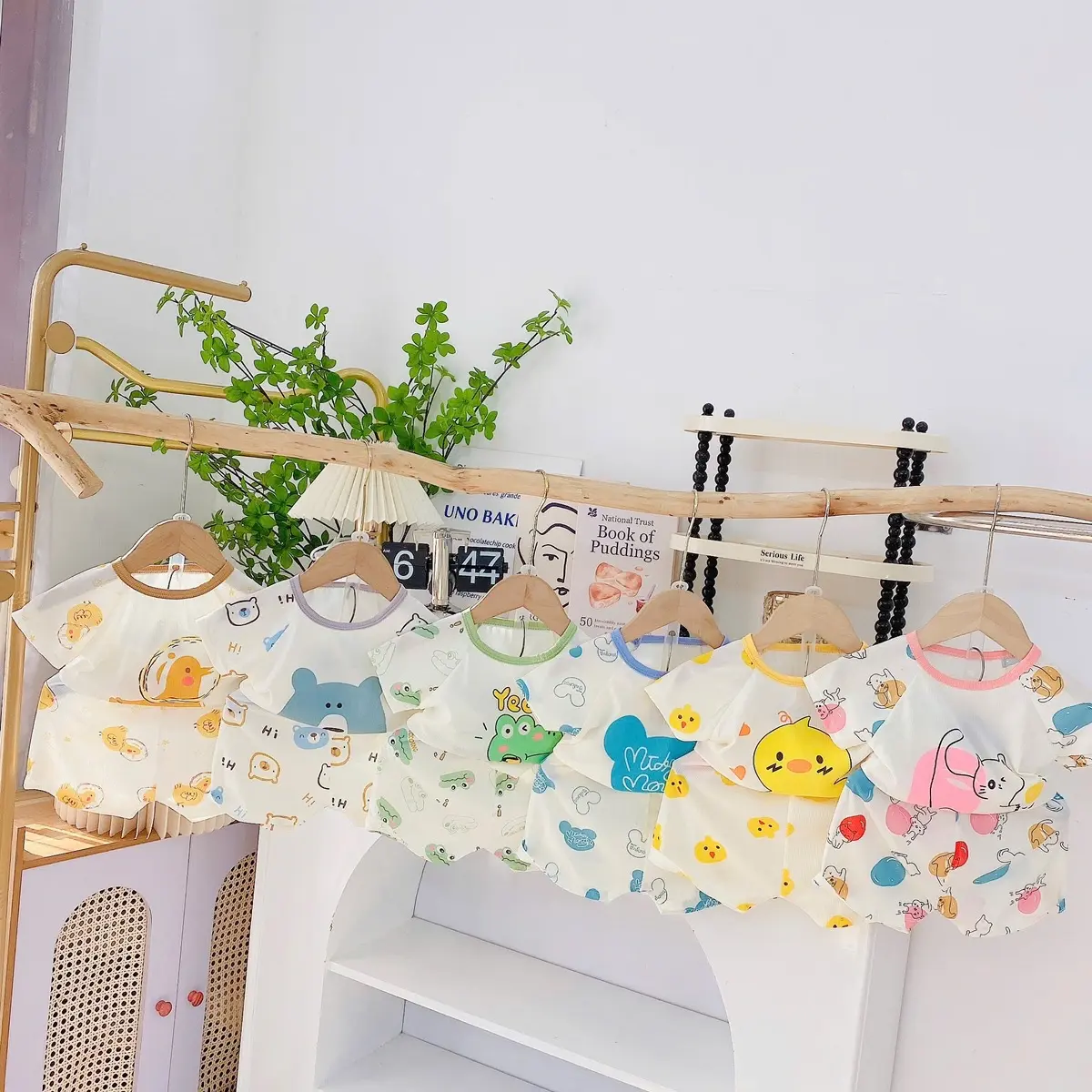 Đồ bộ thun tăm lạnh mềm mịn cho bé yêu dễ thương Gift Sets set baby