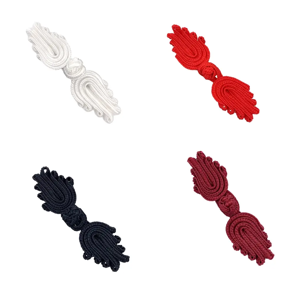 Handmade Layered Palm Chinese Cheongsam Knot Button Closure Ribbon Fastener Costume Tang Shirt Suit DIY Sewing Craft