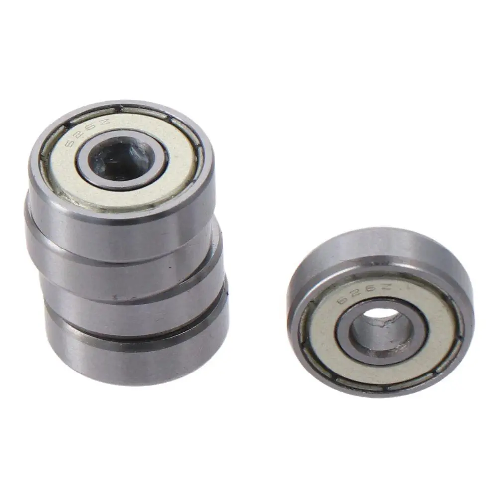 10pcs Easy to Maintain 626ZZ Deep Groove Ball Bearings Chrome Steel Pre-lubricated Double Sealed Bearings 6mm x 19mm x 6mm Miniature Ball Bearing Motors, Skateboards