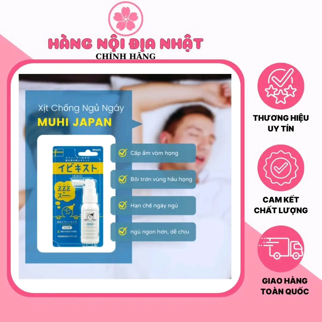 Sản phẩm xịt chống ngáy ngủ Muhi Ibikist Nhật Bản