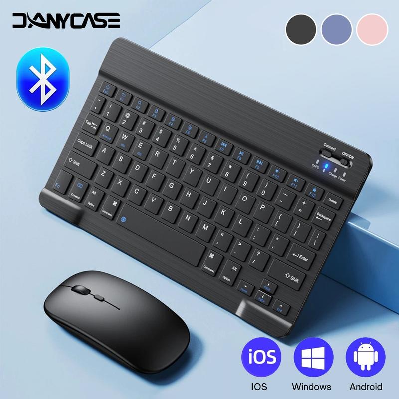 Bộ chuột bàn phím Bluetooth đầy màu sắc cho iPad Samsung Xiaomi Huawei Tablet Infinix XPad Redmi Pad cho Android iOS Máy tính bảng Bàn phím không dây 10 inch