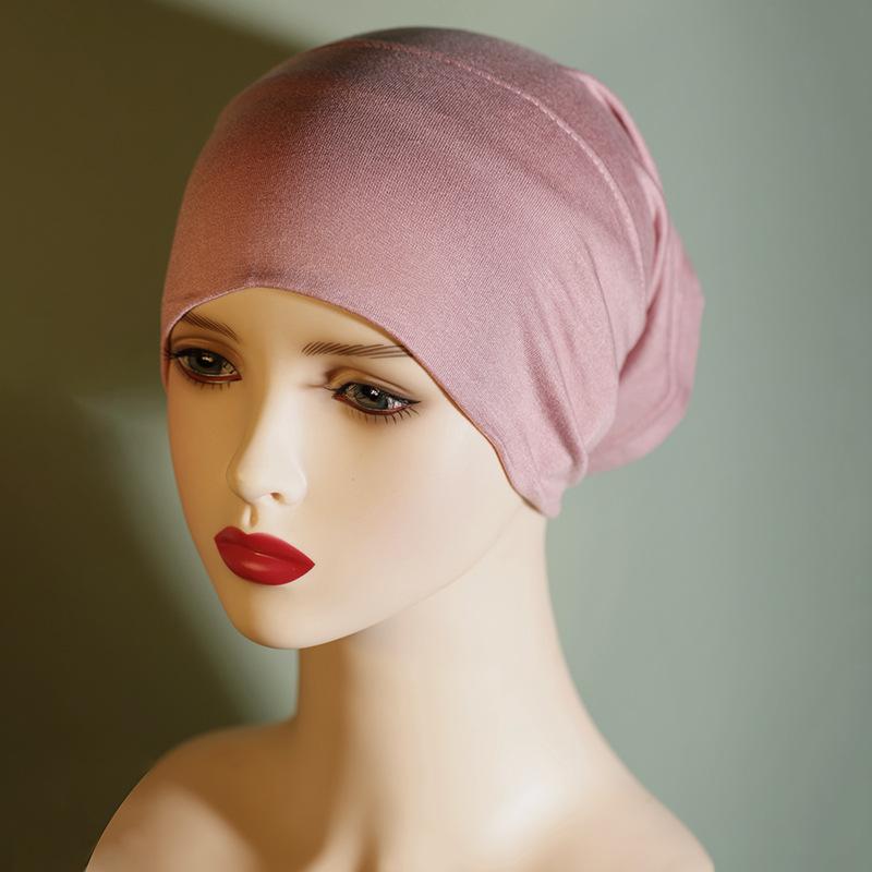 Product Introduction of Solid Color Pure Cotton Cap Women's Base Hat Cotton Headscarf for Women Elastic Breathable 20