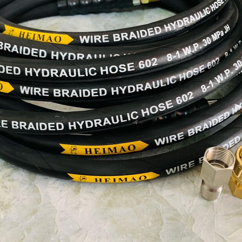 Dây rửa xe cao áp 3 lớp bố thép chịu áp lực 30MPa Tặng kèm đầu nối nhanh 3/8 15.5mm Đài Loan 10m-20m Phụ Kiện Lau Xe