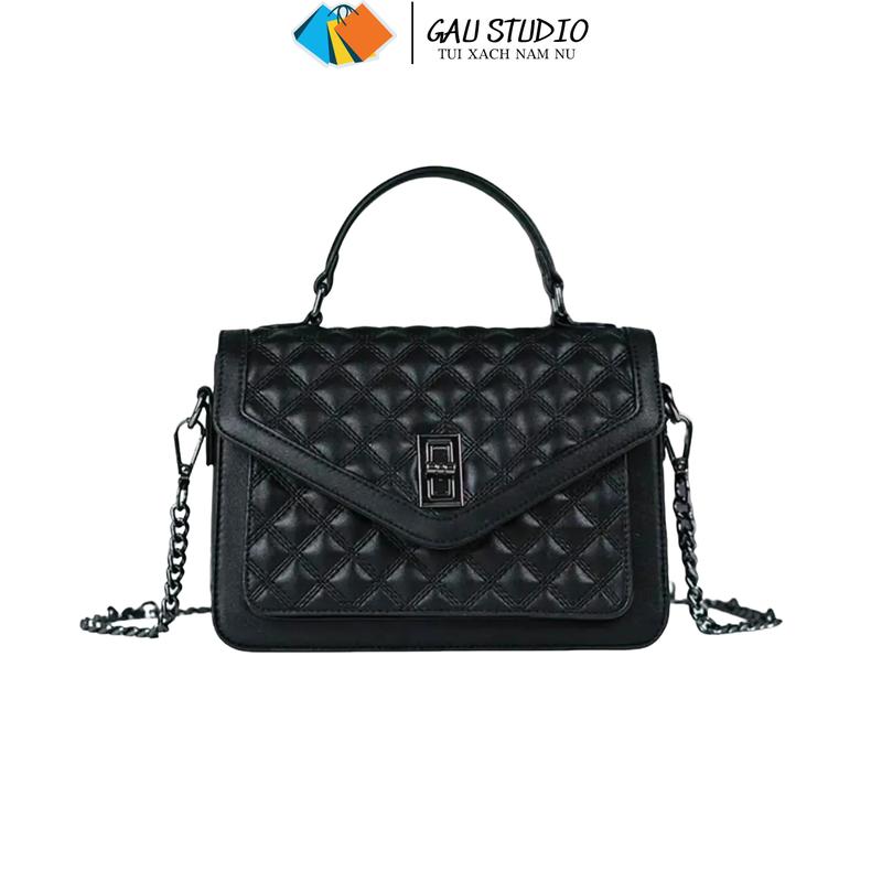 Túi Xách Nữ Công Sở Sang Chảnh ,7 Ngăn Túi Đeo Chéo Đeo Vai Khóa Xoay Phối Dây Xích ,Đi Tiệc Đi Làm Đi Chơi - JN01 Bag Lady Kem