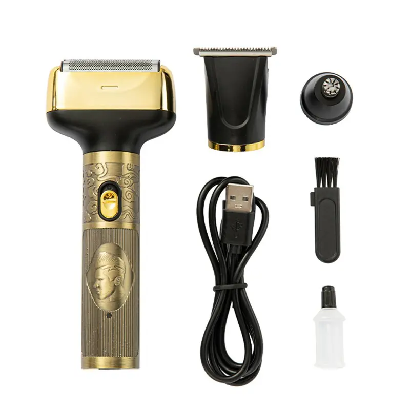 Men's Electric Hair Trimmer, 3 In 1 Men's Hair Shaver, Rechargeable Wet And Dry Cordless Epilator For Nose, Face, Beard, Portable Full Body Hair Trimmer, For Men's Shaving 3