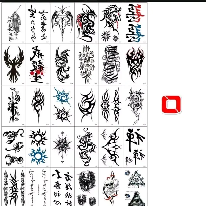 Isi 30 pcs tato temporary temporer Stiker Tato cowok Cewek Tatto 2