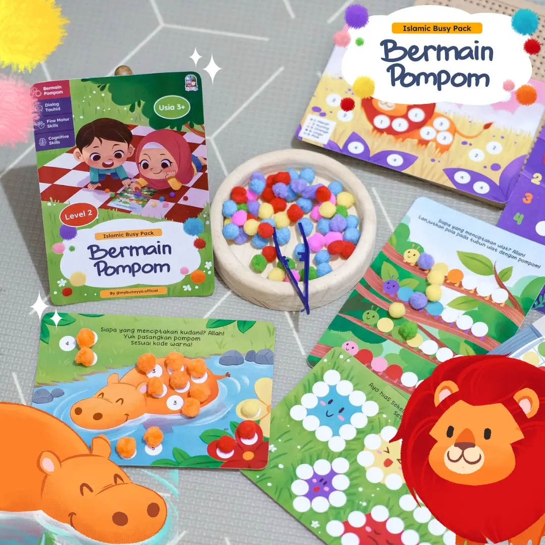ISLAMIC BUSY PACK: BERMAIN POMPOM LEVEL 2