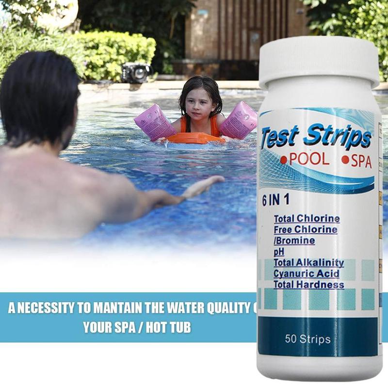 Product Introduction of 50pcsWater Test Strips Easy To Use Multi-functional Test Hardness Chlorine Residual Value Paper F9K2 52