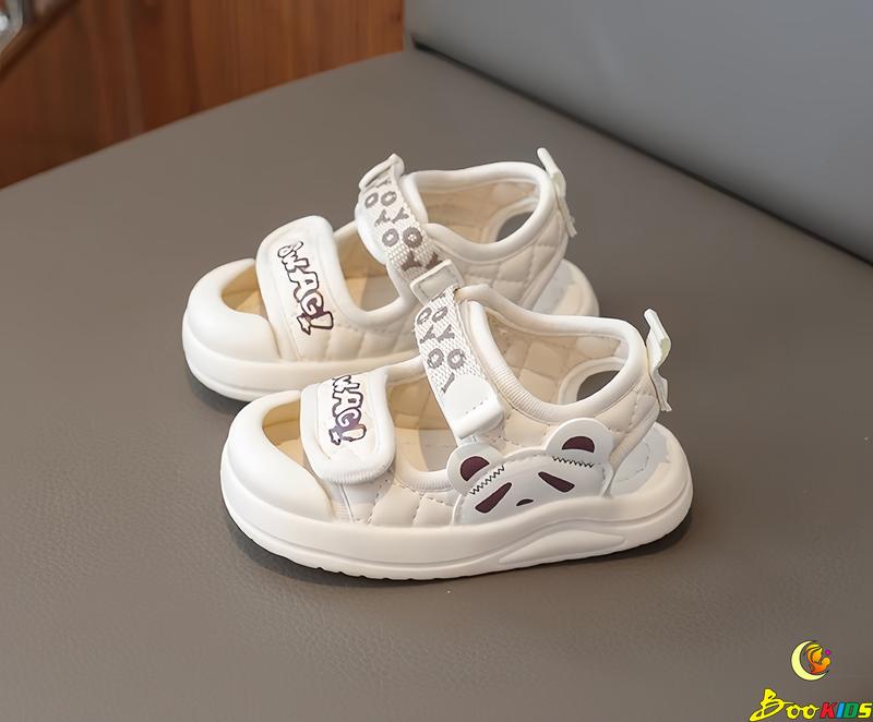 Dép Sandal Cho Bé Trai Bé Gái Có Video 0-4 Tuổi Chống Vấp Trơn Trượt Siêu Nhẹ Hình Gấu Poo 3
