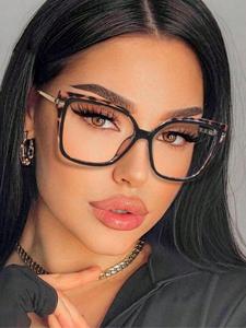 Lentes de Marco Ojo de Gato Vintage, Lentes Casuales y de Moda para Mujeres y Hombres, Lentes de Moda para el Trabajo, Decoración de Ropa Diaria, Perfectos para el Uso Diario de Estudiantes