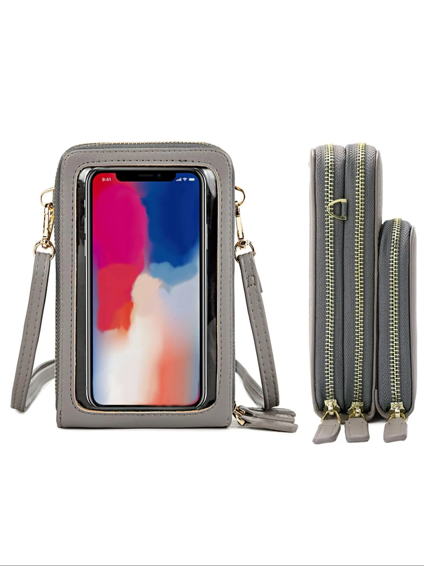 Women's Phone Wallet Bag with Touch Screen, Multifunctional Elegant Crossbody Phone Bag, with Adjustable Strap, Fashionable Versatile Shoulder Bag for Daily Used