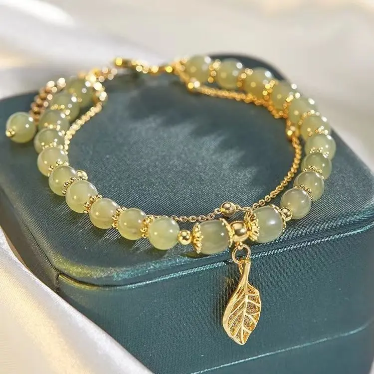 GL24 -- GELANG LEAF GREEN Bracelets Fashion Korea Model Simpel Dan elegant Anti Karat 2