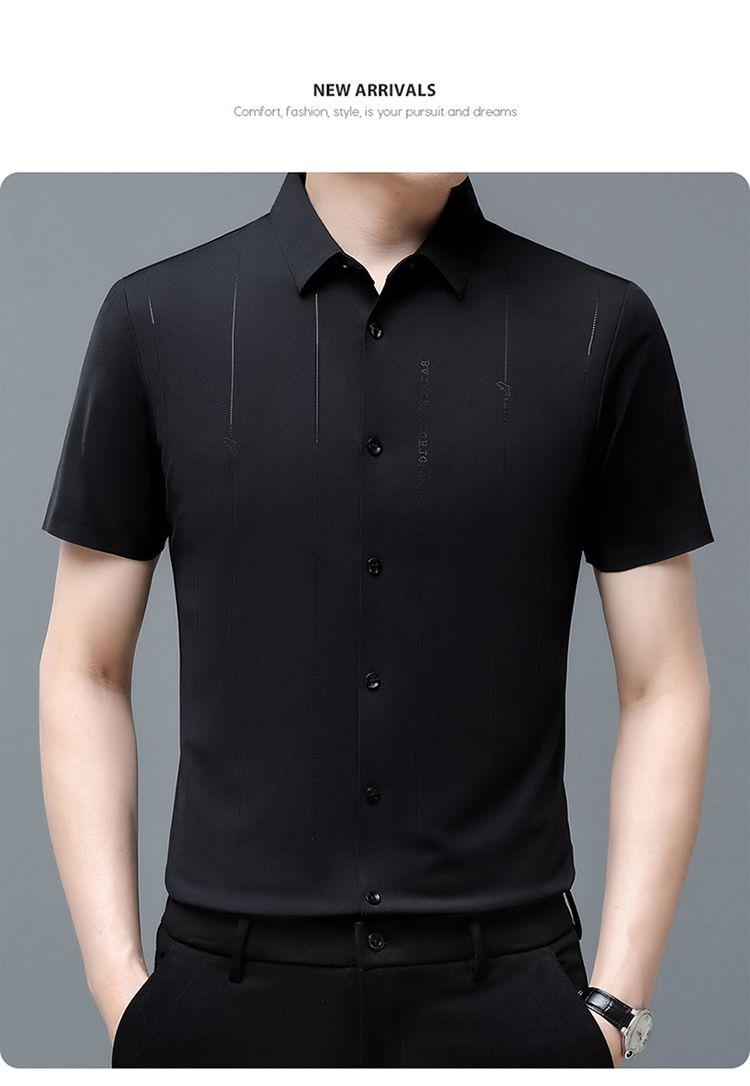 Product Introduction of Áo Sơ Mi Nam Ngắn Tay Fanzi, Chất Liệu Lụa Lạnh Áo Sơ Mi Cao Cấp, Hàng Mới Về, Thích Hợp Mặc Ngoài Trời Và Thường Ngày, Mỏng Và Co Giãn, Cho Nam, Năm 2024 24