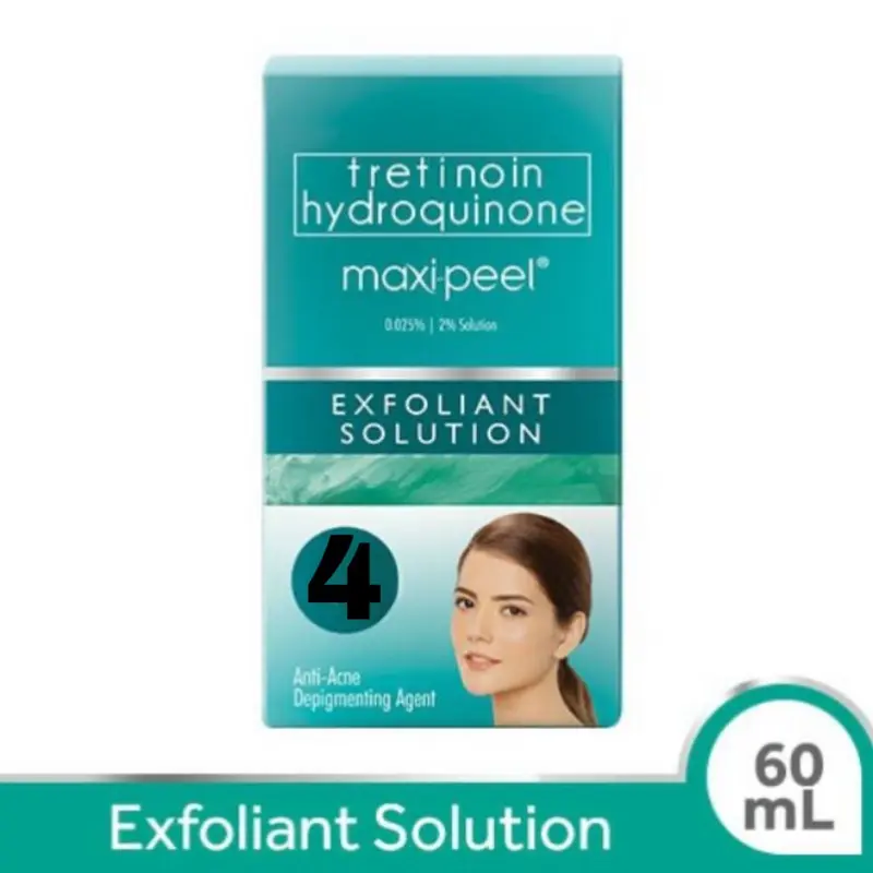 Toner Maxi-peel exfoliant Solution / Treetinoinhydrooquinoone / MAXIPIL hijau BARU no4 0