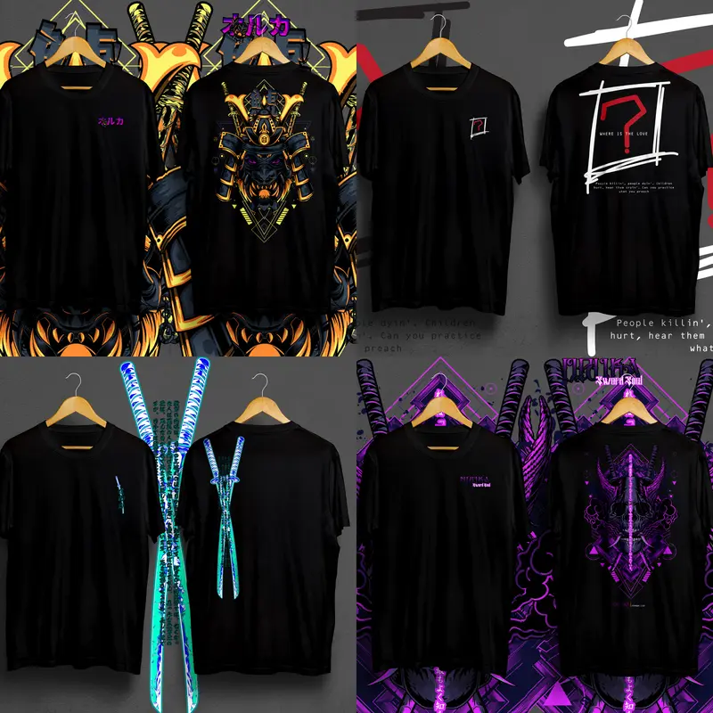 Baju Kaos Distro Pria Wanita Keren Lengan Pendek Beast Samurai Sayo Nara Sword Soul Where Is Love Tshirt Kece Katun Combed Dewasa Atasan Pakaian Unisex Basic Outfit Santai Semi Art Oruka Official Shop Sablon High Logo Jepang Kain Anime Oversize Hitam 0