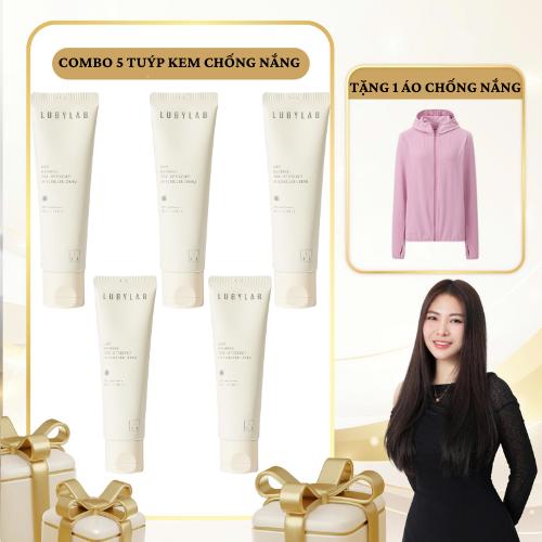 ( Mua 2 tặng 4 ) SN0939 - COMBO 5 TUÝP Kem chống nắng nâng tông LubyLab Tone up essence UV Sunblock Cream Spf50+ PA++++ 50ml tặng 1 áo chống nắng