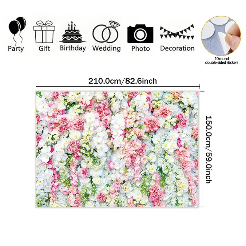 Rose Pattern Wall Tapestry, Floral Pattern Wall Hanging, Wall Art Decor for Home Living Room Bedroom, Home Decor, Room Decor, Flower 2