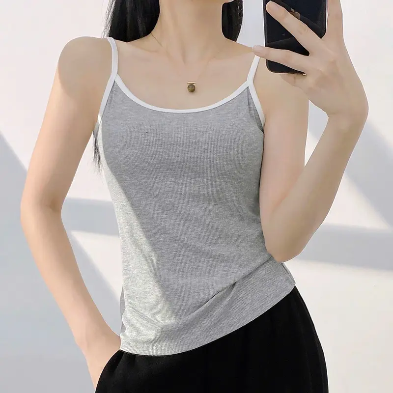 Áo 2 dây phối màu basic cho nữ từ 40-60kg,chất thun tăm mềm mịn mát, co giãn tốt-Topwomenwear 5