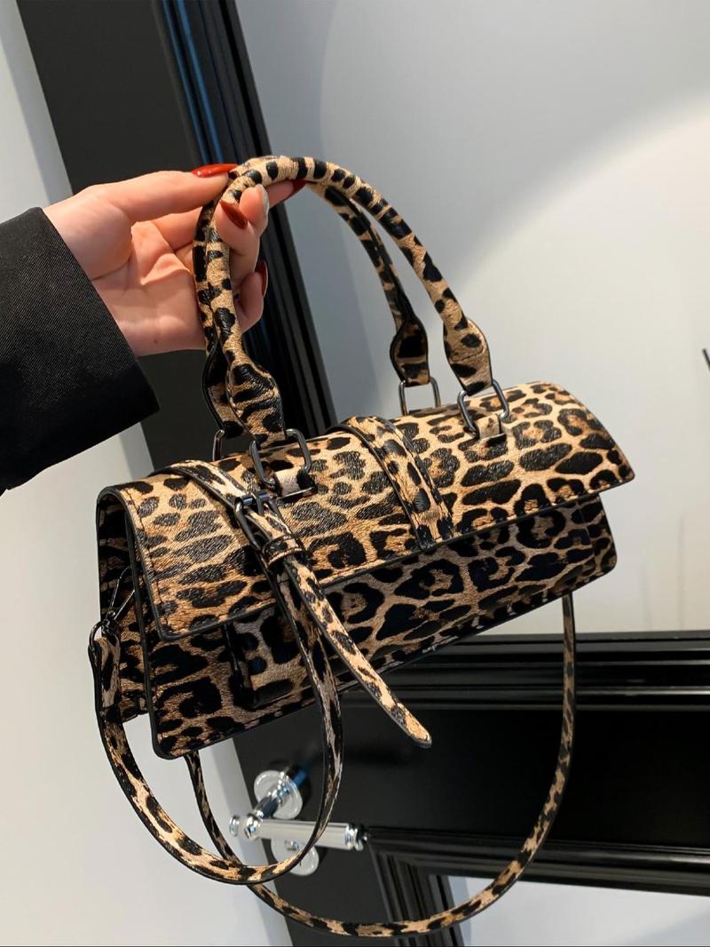 Product Introduction of Fashionable Retro Leopard Print Handbag, Women's Casual and Versatile Shoulder Bag, Crossbody Bag, Fashionable and Versatile Daily Commuter Bag 13