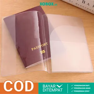 Cover Passport Anti Air Sampul Buku Pasport Transparan Case Pelindung Paspor HM1010