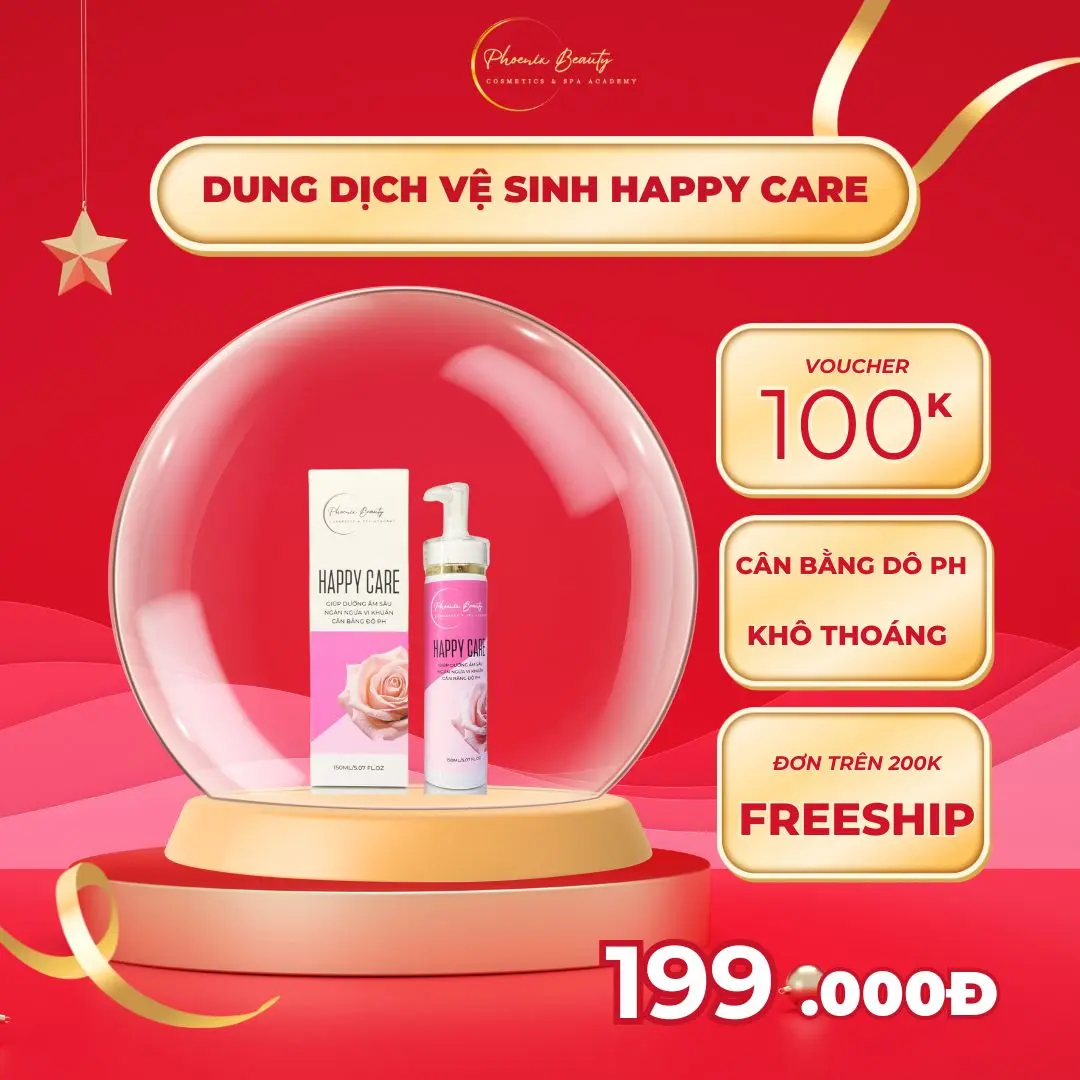 Dung Dịch Vệ SInh Phụ Nữ Happy Care, Sạch Thơm Đem Lại Cảm Giác Thoải mái Tự Tin