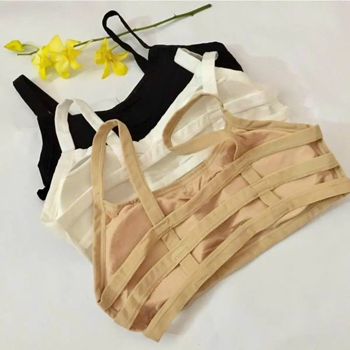 COMBO 3 Áo bra 3 dây, áo học sinh Trơn Cotton Nữ Women