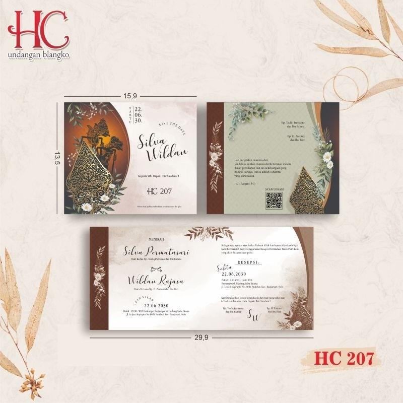 Undangan Pernikahan Kekinian  HC 207 Elegan Modern Paket Lengkap 100 PCS Gratis Label & Plastik - JanjiKita | Default