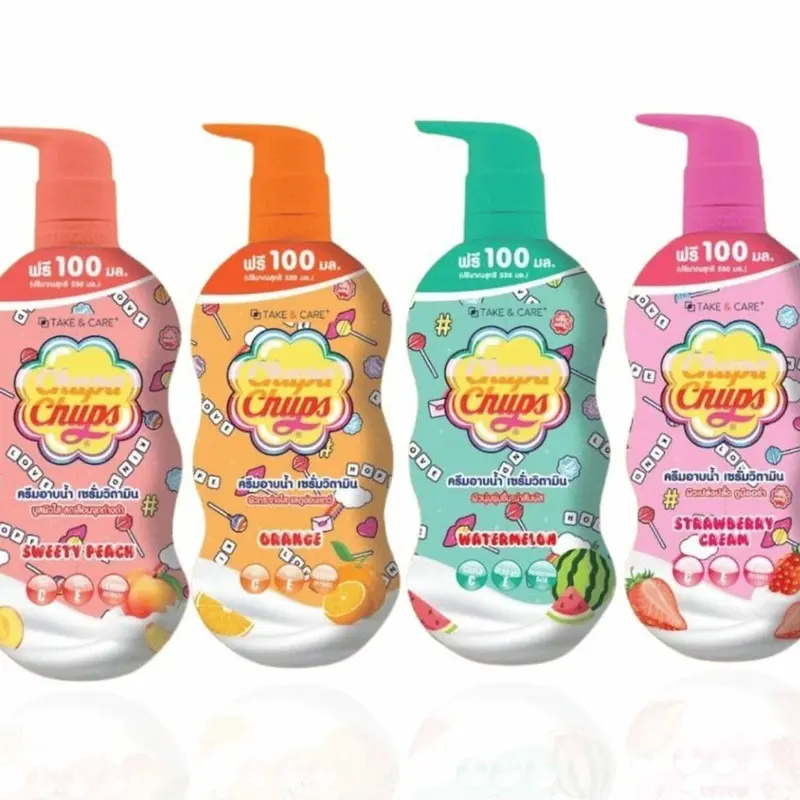 sưɑ~ tắm hương hoa quả Chupa Chups Thái Lan chai to 550ml hàng chính hãnġ 0